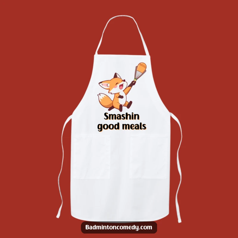 Funny Fox Badminton Smash Apron: Cook with Power and Playfulness