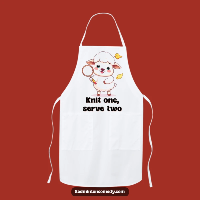 Funny Sheep Badminton Serve Apron: Cook with Happiness and Humor