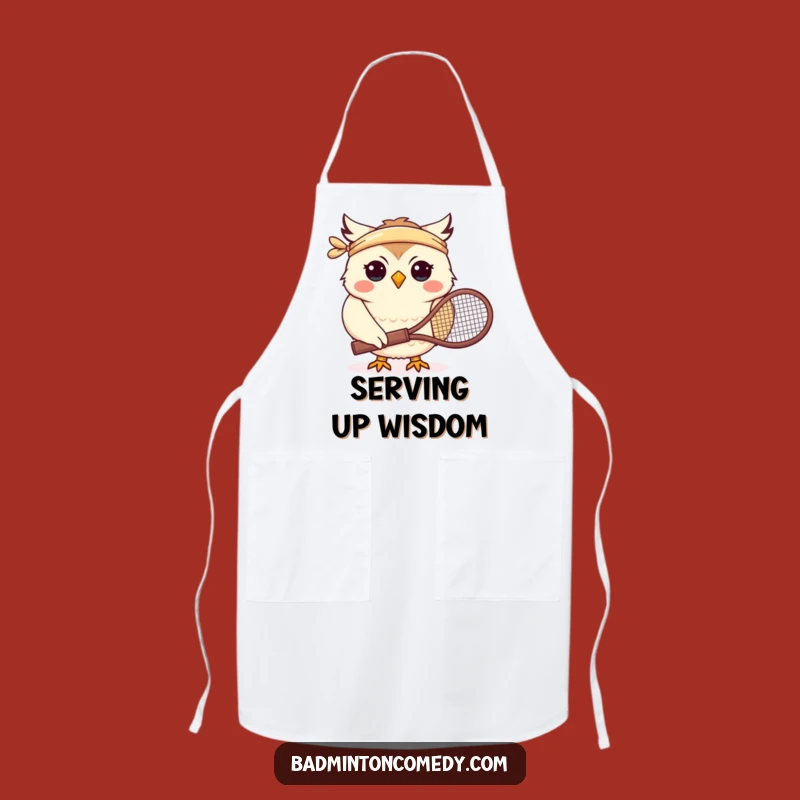 Cook up some fun with this funny owl tennis apron! The sporty owl design adds a humorous touch to your kitchen adventures, making it a great funny gift.