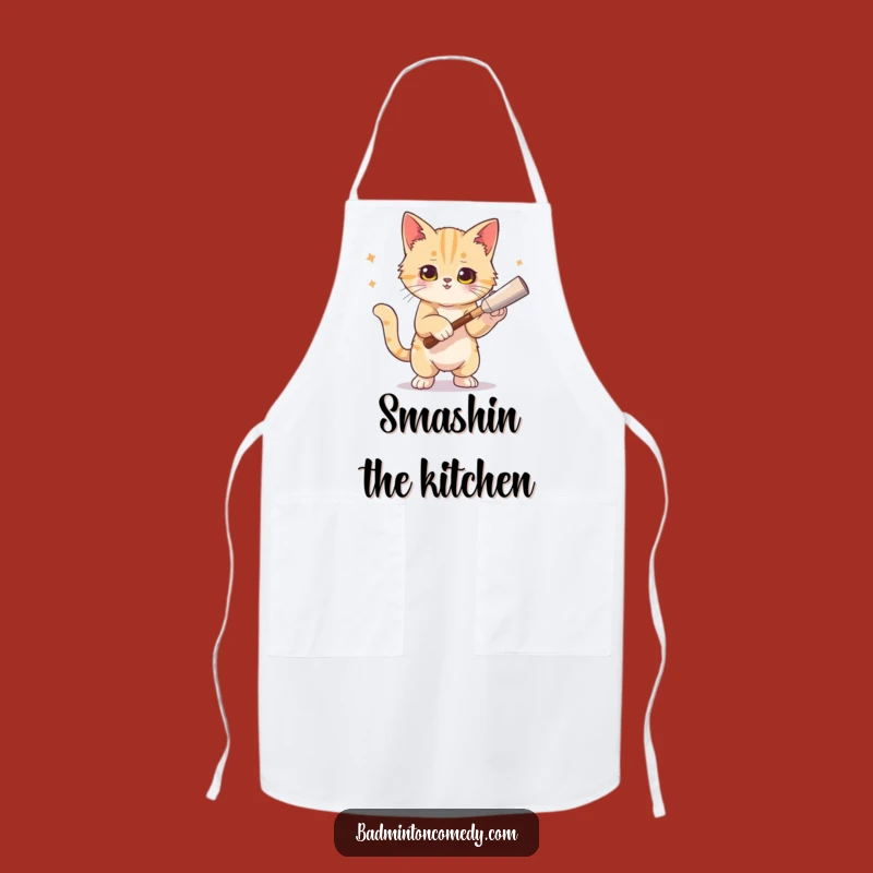 Funny Cat Smash Apron - Hilarious Kitchen Wear, Perfect Gift