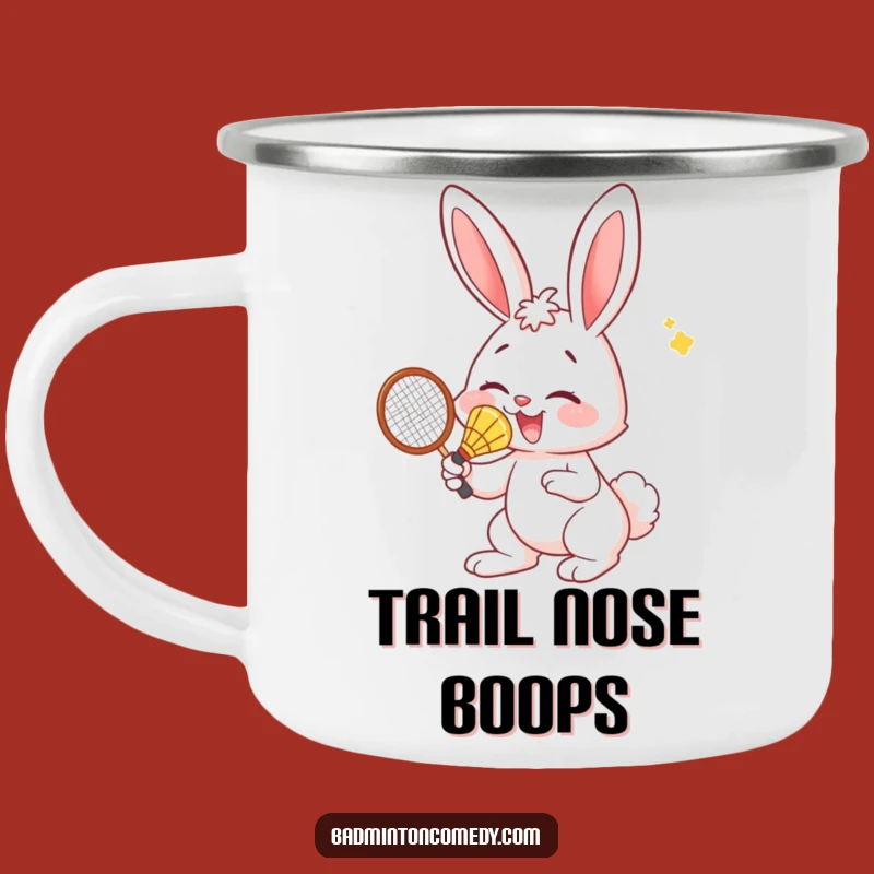 Funny Bunny Nose Badminton Camping Mug: Adventure and Laughter Outdoors