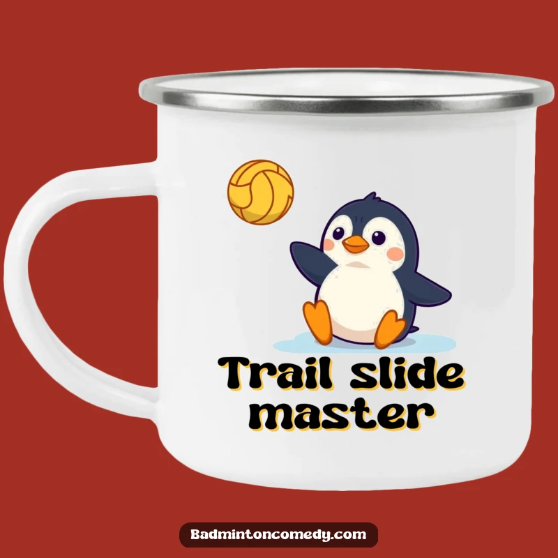 Funny Penguin Camping Mug - Outdoor Court Slide Adventure, Great Funny Gift