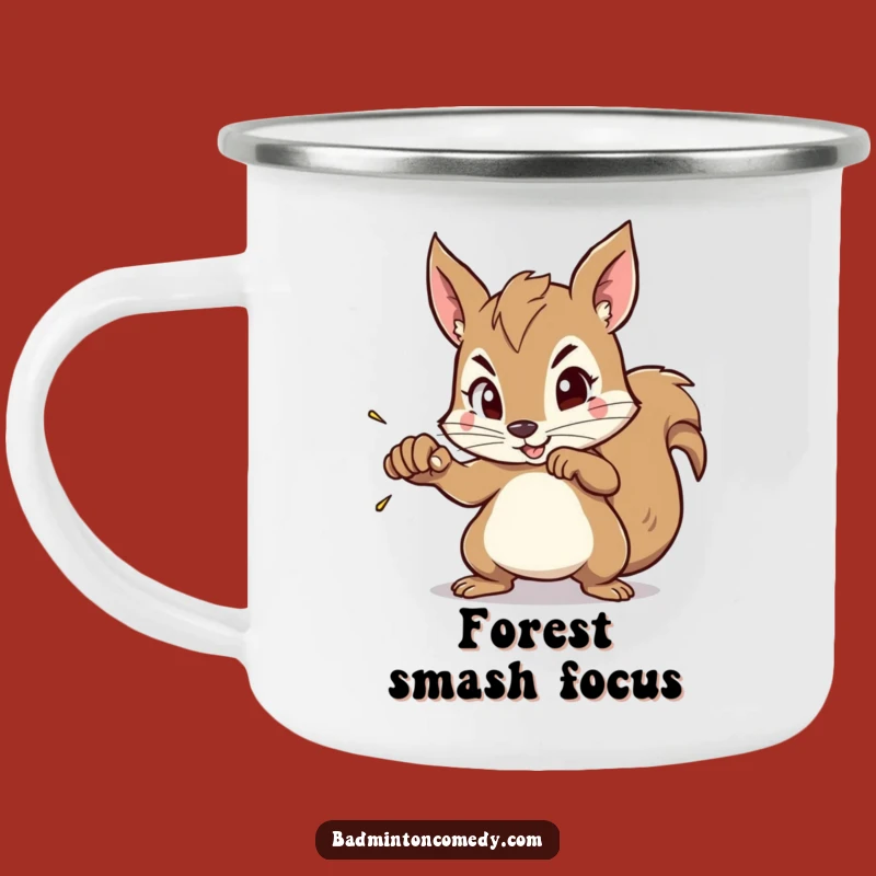 Funny Squirrel Smash Camping Mug - Rugged Focus Buddy for Gifts