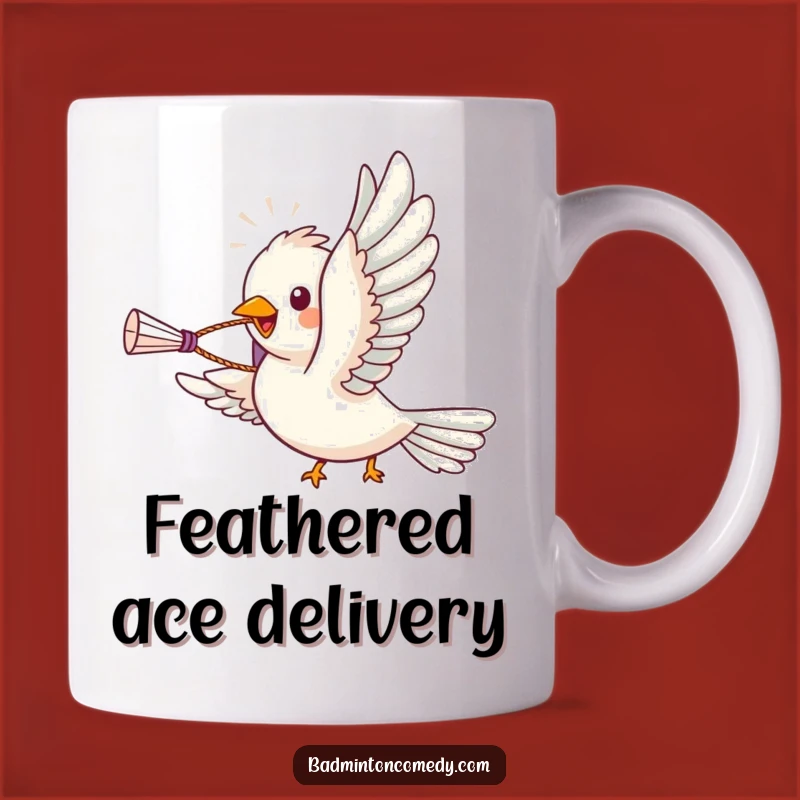 Funny Bird Badminton Ace Mug: Hilarious Gift for Avian Lovers and Sports Fans