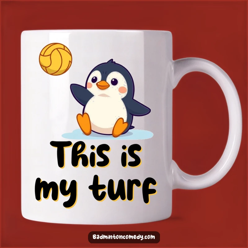 Funny Penguin Tennis Mug - Wacky Court Slide Action, Perfect Hockey Gift Idea
