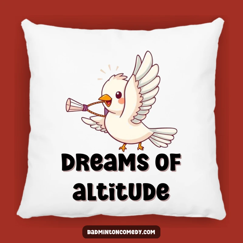 Funny Bird Badminton Ace Pillow: Cozy Comfort with Soaring Feathered Design
