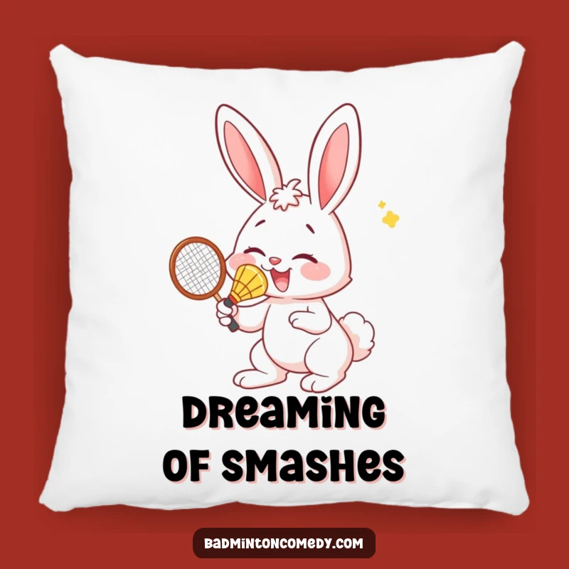 Funny Bunny Nose Badminton Pillow: Comfy and Hilarious Comfort Gift