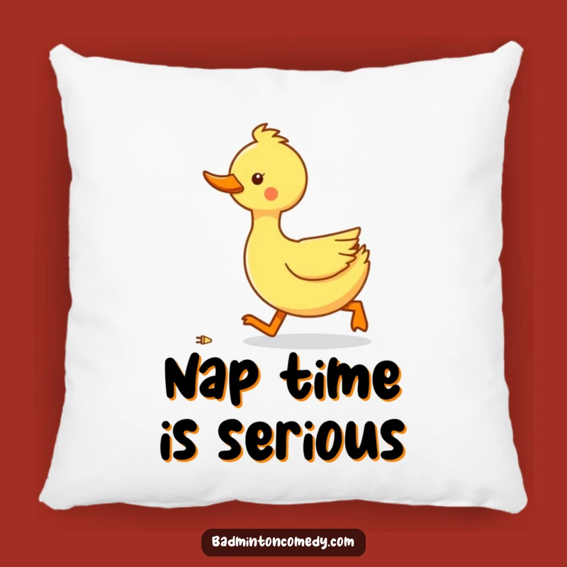 Funny Duck Badminton Pillow - Comfy & Hilarious Shuttlecock Cushion Gift