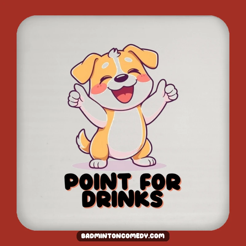 Funny Dog Tennis Coasters - Humorous Drink Protection, Perfect Gift