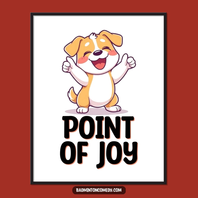 Funny Dog Tennis Poster - Hilarious Wall Decor, Perfect Gift