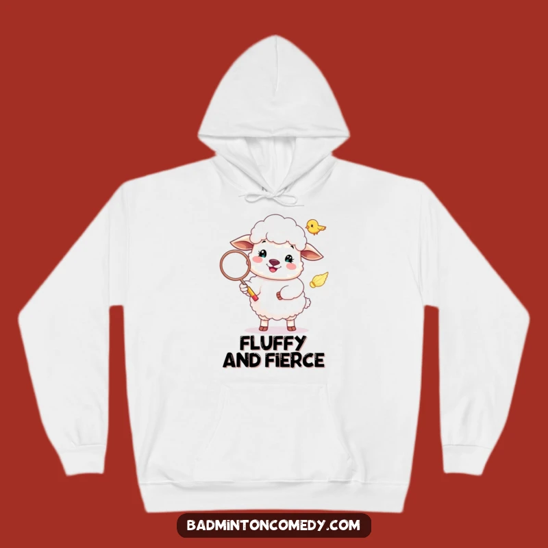 Funny Sheep Badminton Serve Hoodie: Cozy Comfort and Cheerful Humor