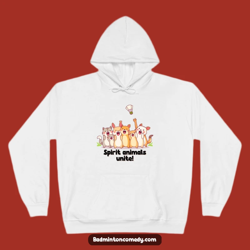 Funny Animal Badminton Hoodie - Warm and Cozy Shuttlecock Celebration Gift