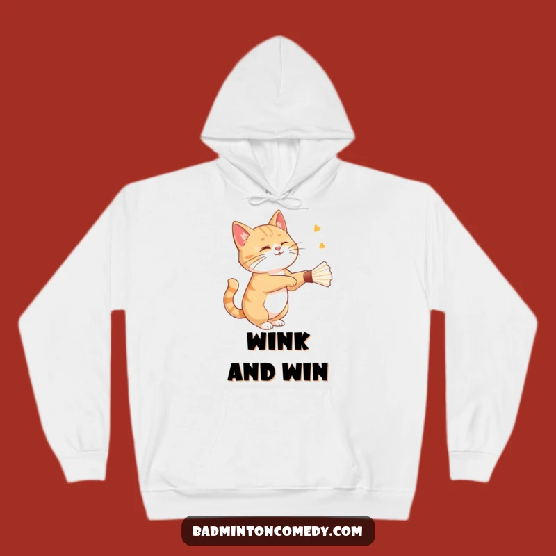 Funny Cat Badminton Hoodie: Cozy Feline Shuttlecock Pullover, Warm & Hilarious Gift