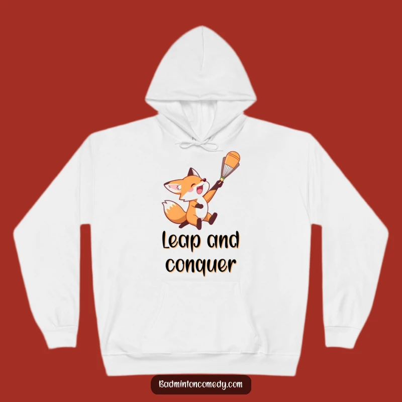 Funny Fox Badminton Smash Hoodie: Warmth and Fierce Athleticism