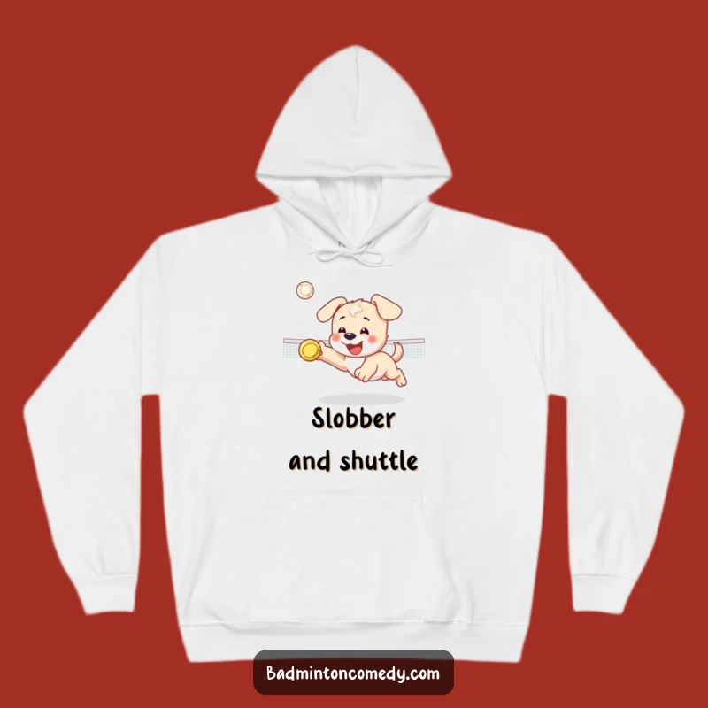 Funny Puppy Badminton Hoodie: Cozy Dive Sweatshirt, Perfect Funny Gift for Pet Owners