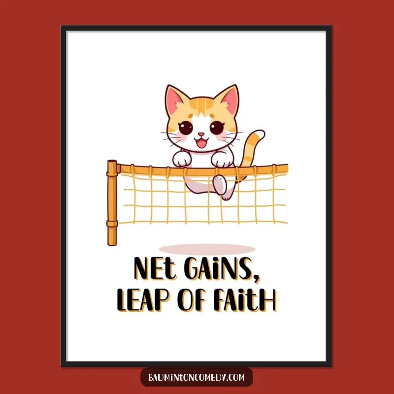 Free Printable Wall Art: Agile Cat Jump Humorous Downloadable Art