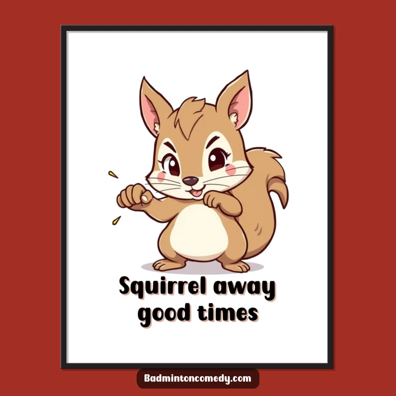 Free Printable Wall Art: Funny Squirrel Smash Aim - Downloadable Decor!