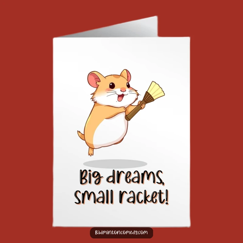 Free Printable Hamster Birthday Card: Tiny Racket Humor Download