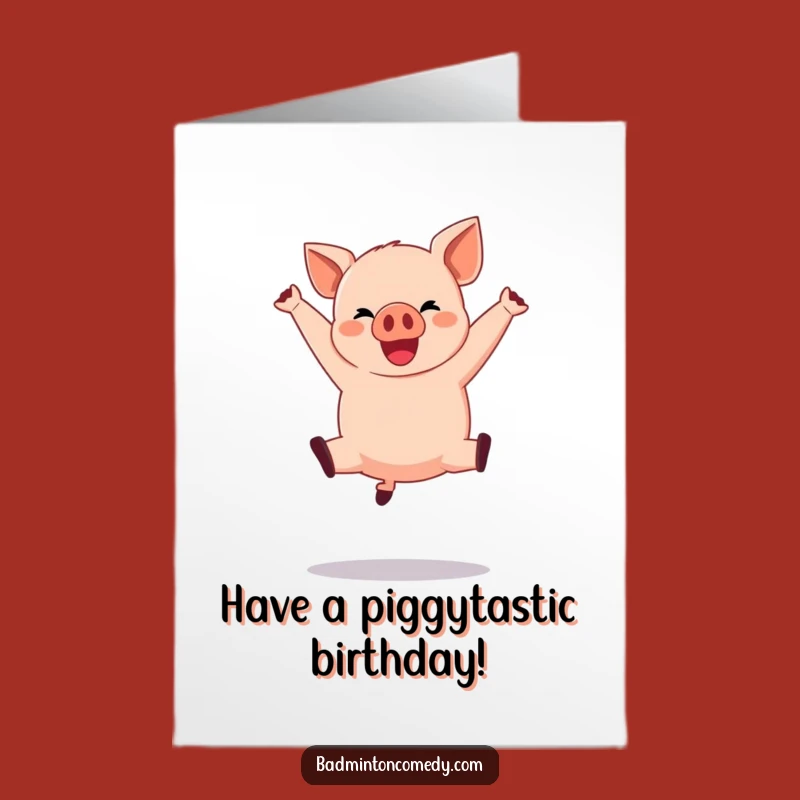 Free Printable Pig Basketball Birthday Card - Energetic, Funny Downloadable Gift!