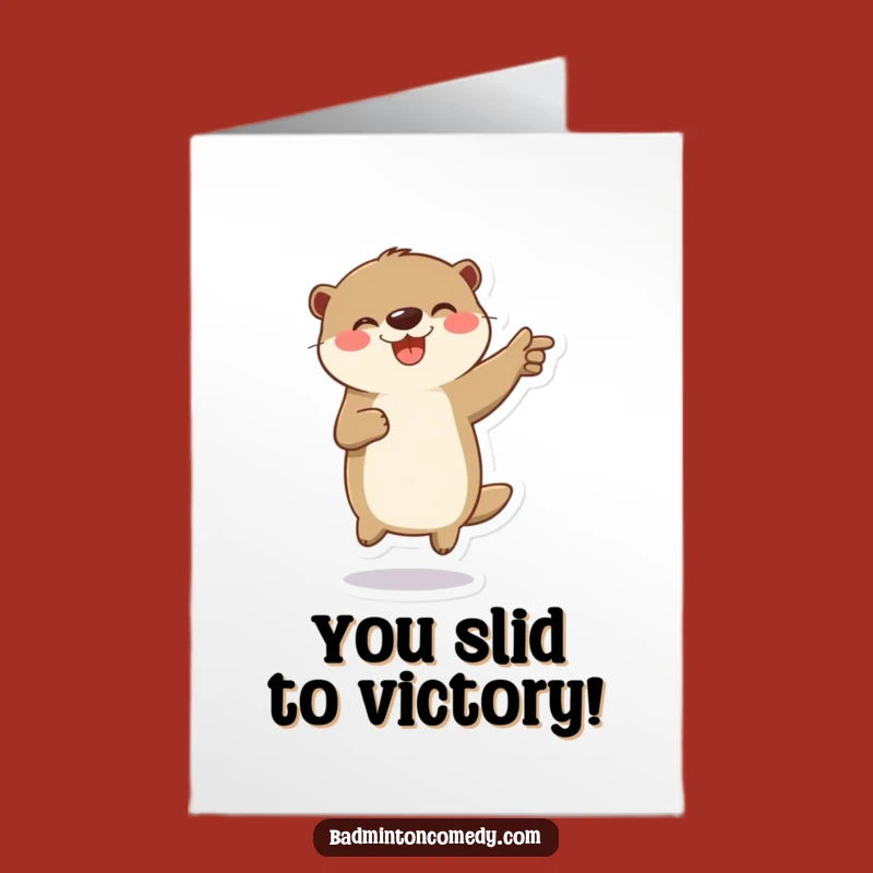 Free Printable Congrats Otter Card: Victory Splash, Downloadable Celebration