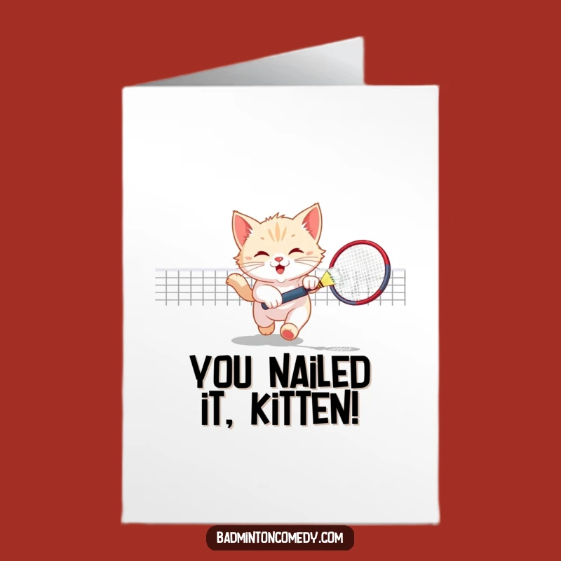 Free Printable Kitten Congrats Card: Cat Victory Download