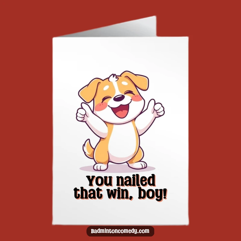 Free Printable Congrats Card: Dog's Joyful Point Celebration!