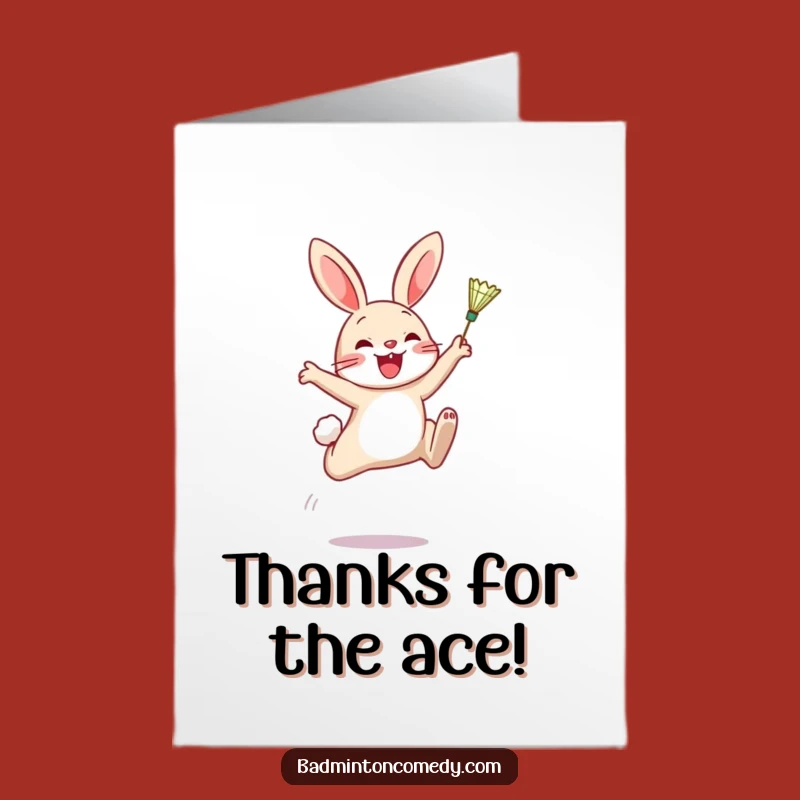 Free Printable Thank You Card: Rabbit Serves Gratitude, Humble Downloadable Thanks