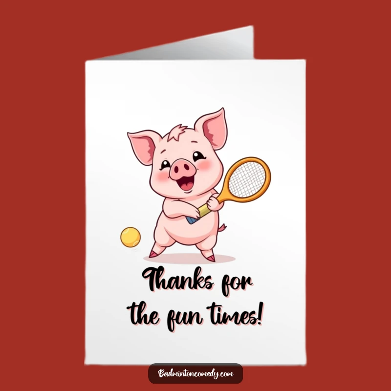 Free Printable Thank You Card: Piglet's Happy Return - Funny Gratitude!