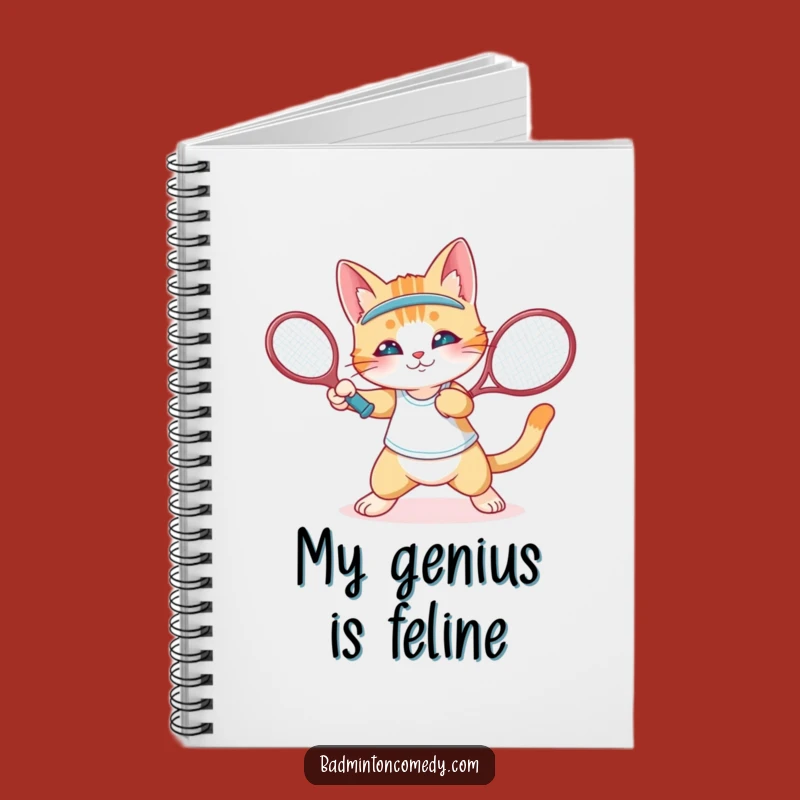 Funny Cat Badminton Notebook: Hilarious Journal for Your Feline Thoughts, Perfect Funny Gift!