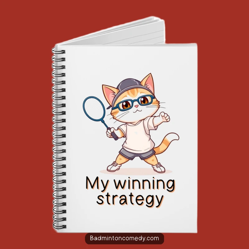 Funny Cat Badminton Notebook: Jot Down Ideas with Athletic Feline Flair