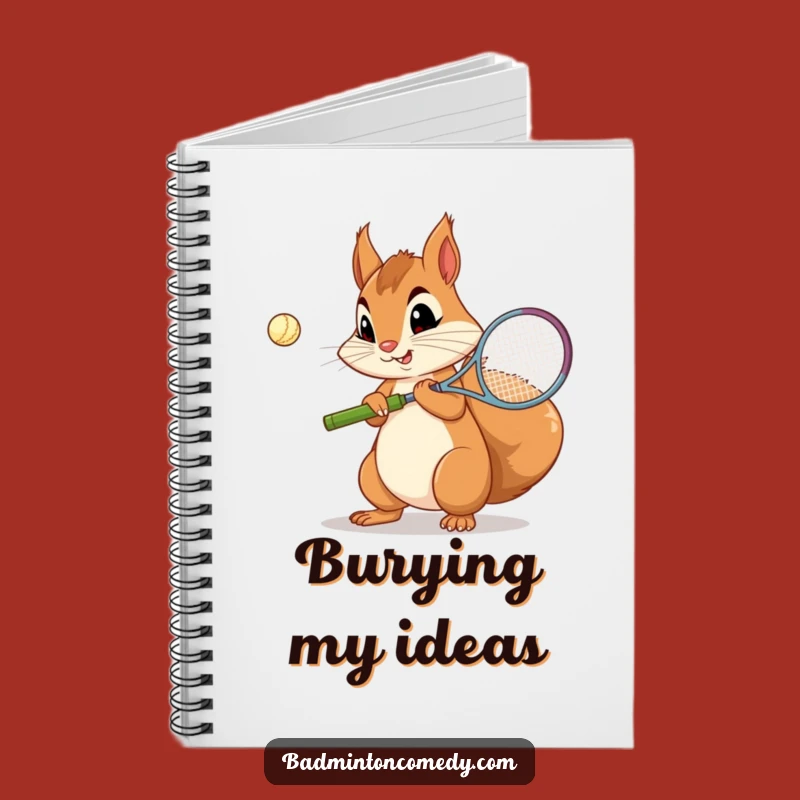 Funny Squirrel Badminton Notebook: Jot Down Serves with Focus