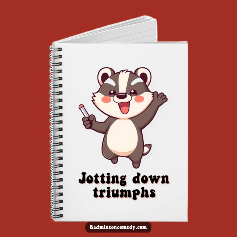 Funny Badger Triumph Notebook - Journal Your Wins with Hilarious Cover