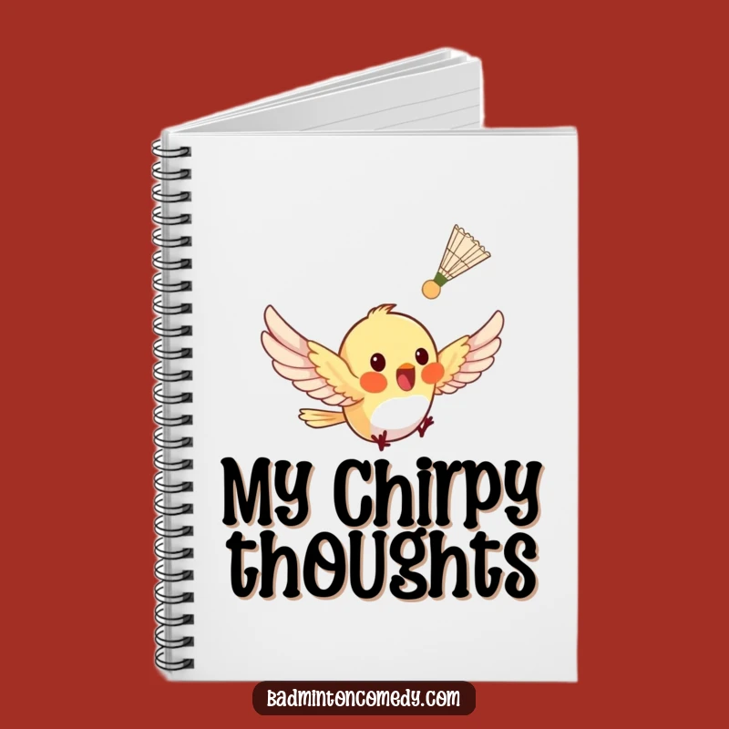 Funny Bird Badminton Notebook - Jot Down Fluttery Ideas Gift