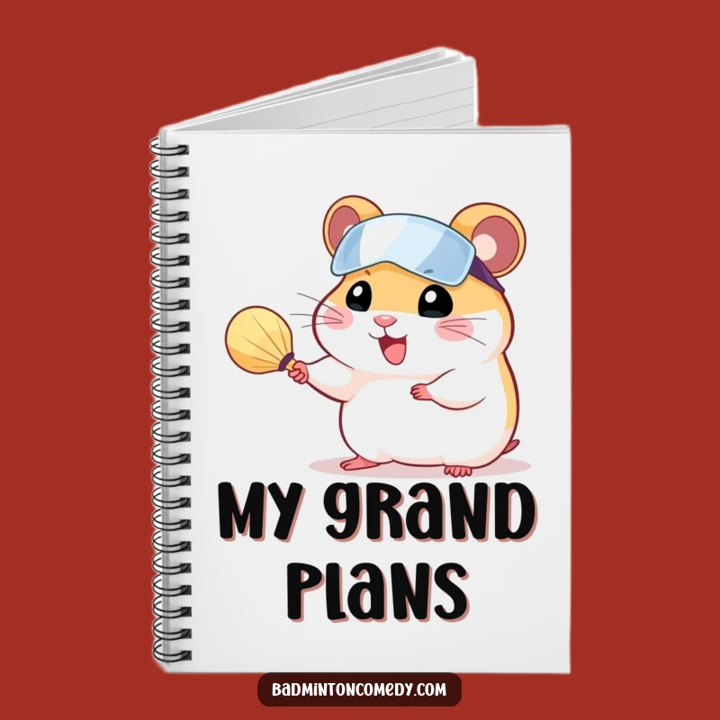 Funny Hamster Badminton Notebook: Jot Down Ideas with Rodent Flair