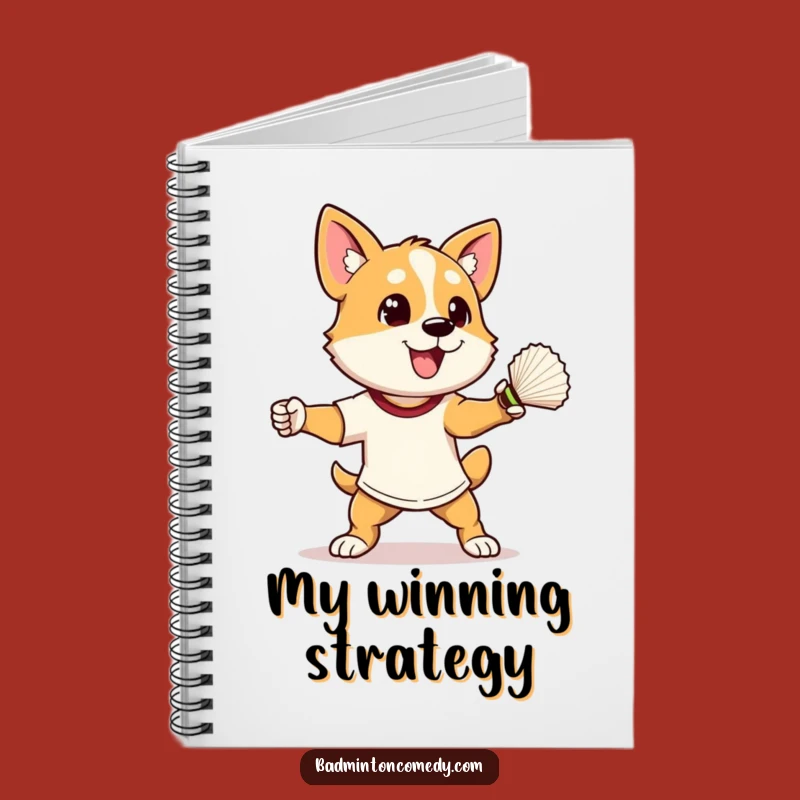 Funny Dog Badminton Smash Notebook: Jot Down Ideas with Athletic Humor