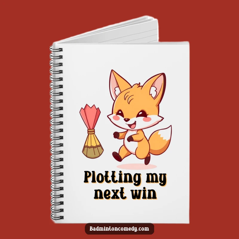 Funny Fox Badminton Notebook: Hilarious Journal for Your Plans, Perfect Funny Gift!