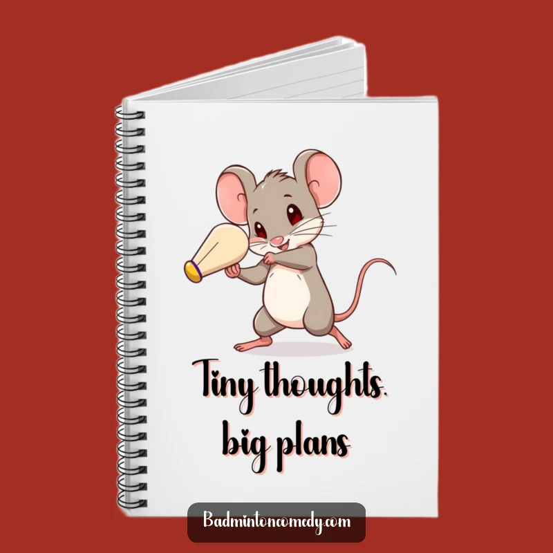 Funny Mouse Shuttlecock Speed Notebook: Hilarious Badminton Journal Gift