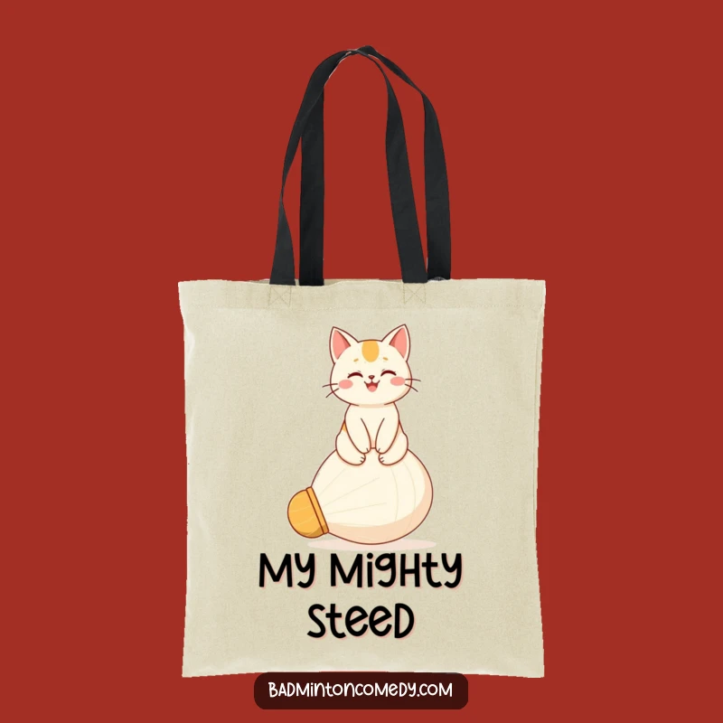 Funny Cat Tote Bag: Shuttlecock King, Perfect Shopping Gift