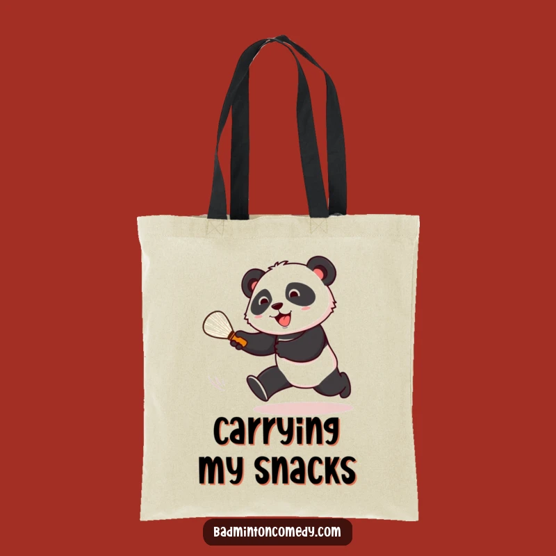 Funny Panda Badminton Tote Bag: Carry Your Gear with Hilarious Court Chaser Style