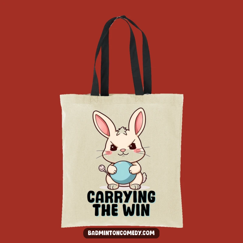 Funny Rabbit Tennis Tote Bag - Stylish and Humorous Sports Accessory
