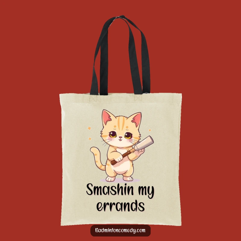 Funny Cat Smash Tote Bag - Stylish and Humorous Tennis Accessory